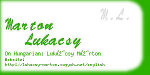 marton lukacsy business card